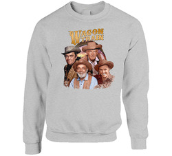 Wagon Train Retro 50s Tv Show Poster Vintage Unisex Sweater Crewneck Sweatshirt