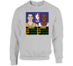 Alex Caruso Michael Jordan Stats Comparison Los Angeles Chicago Basketball Fan Sweater Crewneck Sweatshirt