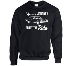 1968 Chevrolet Chevelle-malibu Ss 396 350hp Journey Enjoy The Ride Vintage Car Fan Sweater Crewneck Sweatshirt