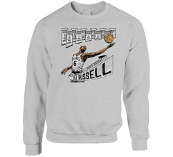 Bill Russell Boston Basketball Retro Sweater Crewneck Sweatshirt