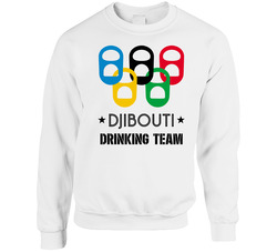 Djibouti Drinking Team Olympic Ring Beer Tab Games Sweater Crewneck Sweatshirt