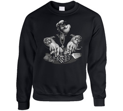 Popeye Gambler Cool Cartoon Classic Sweater Crewneck Sweatshirt