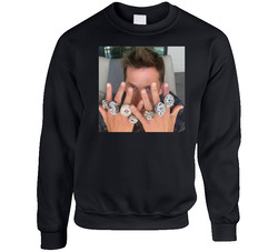 Tom Brady Superbowl Rings Sports Fan Sweater Crewneck Sweatshirt