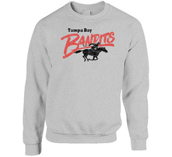 Tampa Bay Bandits Usfl Defunct Football Team Worn Look Sweater Crewneck Sweatshirt