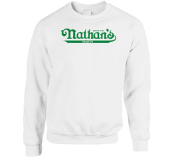 Nathans Famous Hotdogs Logo Sweater Crewneck Sweatshirt
