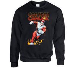 Captain Canuck Canada America Maple Leaf Sweater Crewneck Sweatshirt