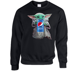Baby Yoda The Child Mandalorian Pepsi Soda Pop Drink Sweater Crewneck Sweatshirt
