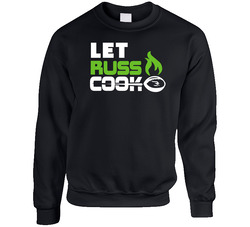 Let Russ Cook Russell Wilson Seattle Football Fan Sweater Crewneck Sweatshirt