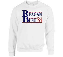 Reagan Bush 84 Campaign Politics Republican Sweater Crewneck Sweatshirt