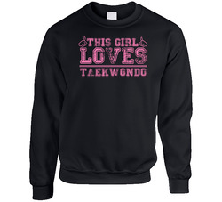 This Girl Thumbs Taekwondo Favorite Sport Sweater Crewneck Sweatshirt