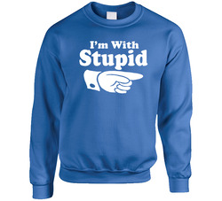 Im With Stupid Geico Manatee Commercial Funny Sweater Crewneck Sweatshirt