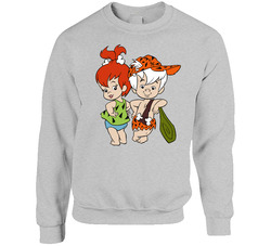 Flintstones Pebbles And Bam Bam Cartoon Sweater Crewneck Sweatshirt