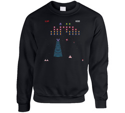 Retro Arcade Game Galaga Sweater Crewneck Sweatshirt
