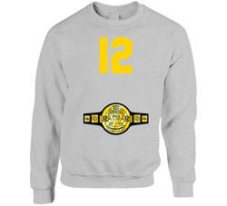 Aaron Rodgers Championship Green Bay  Belt Football Sweater Crewneck Sweatshirt