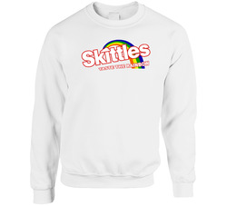 Skittles Taste The Rainbow Most Memorable Ad Slogan Womens Sweater Crewneck Sweatshirt
