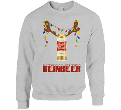 Miller High Life Reinbeer Funny Beer Lager Fan Christmas Sweater Crewneck Sweatshirt