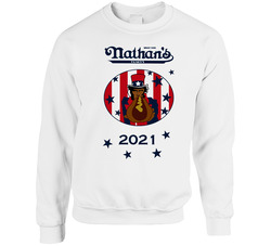 2021 Nathans Hot Dog Eating Contest Food Lovers Sweater Crewneck Sweatshirt