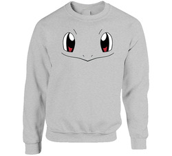 Squirtle Face Pokemon Fan Sweater Crewneck Sweatshirt
