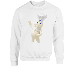 Pillsbury Doughboy Funny Baked Goods Mascot Sweater Crewneck Sweatshirt