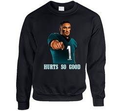 Jalen Hurt Hurts So Good Football Sports Fan Sweater Crewneck Sweatshirt