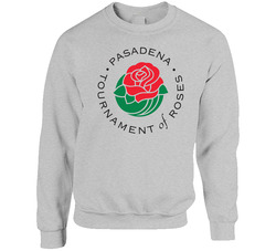 Pasadena California Tournament Of Roses City Flower Event Logo Baseball Raglan Sweater Crewneck Sweatshirt
