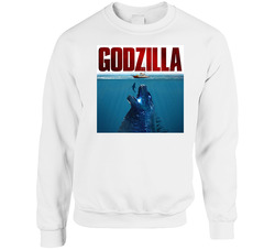 Godzilla Jaws Movie Mashup Parody  Fan Sweater Crewneck Sweatshirt