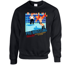Nintendo Pro Wrestling 8bit Videogame Sweater Crewneck Sweatshirt