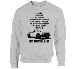 1969 Triumph Tr6 No Problem Vintage Car Sweater Crewneck Sweatshirt
