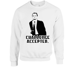 Barney Stinson How I Met Your Mother Challenge Accepted Sweater Crewneck Sweatshirt
