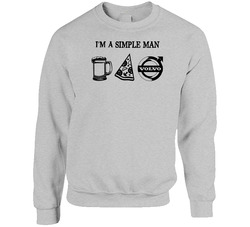 Volvo Simple Man Beer Pizza Car Logo Driving Fan Sweater Crewneck Sweatshirt