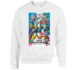 Super Smash Bros Ultimate Cover Video Game Sweater Crewneck Sweatshirt