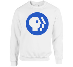 Pbs Network Head Logo Retro Tv Station Sweater Crewneck Sweatshirt