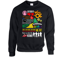 The Wizard Of Oz Classic Retro Musical Quote Movie Poster Mashup Fan Sweater Crewneck Sweatshirt