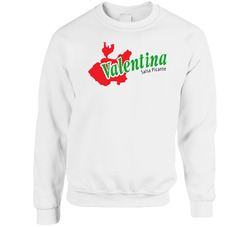 Valentina Hot Sauce Logo Label Sweater Crewneck Sweatshirt