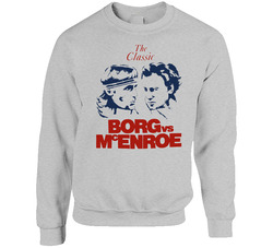 Bjorn Borg John Mcenroe Wimbledon Tennis Match Fan Sweater Crewneck Sweatshirt