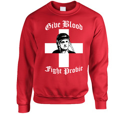 Bob Probert Give Blood Hockey Sweater Crewneck Sweatshirt