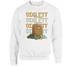Diglett Pokemon Character Fan Sweater Crewneck Sweatshirt