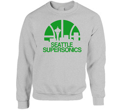 Seattle Supersonics Retro Basketball Sweater Crewneck Sweatshirt
