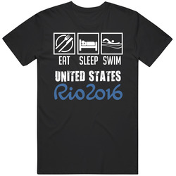 Eat Sleep Swim Swimming United States Rio 2016 Summer Olympic Team Unisex T Shirt
