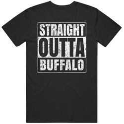 Straight Outta Buffalo City Grunge Worn Look Parody Unisex T Shirt