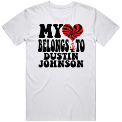 My Heart Belongs To Dustin Johnson Golf Fan Cool Retro Style Unisex T Shirt