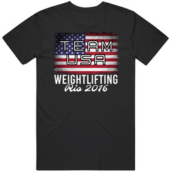United States Usa Weightlifting Rio 2016 Olympic Team Flag Unisex T Shirt