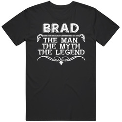 Brad Man Myth Legend Vintage Grunge Style Cool Name Unisex T Shirt