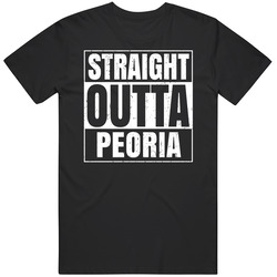 Straight Outta Peoria High School Funny Graduation Parody Unisex T Shirt