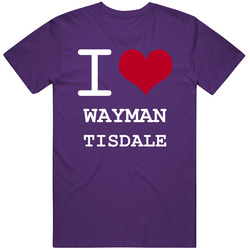 Wayman Tisdale California I Love Heart Basketball Hockey Baseball Football Unisex T Shirt