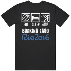 Eat Sleep Table Tennis Burkina Faso Rio 2016 Summer Olympic Team Unisex T Shirt