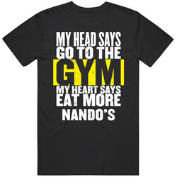 My Heart Says Eat More Nando's Funny Food Gym Unisex T Shirt
