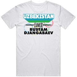 Uzbekistan Loves Rustam Djangabaev Weightlifting Olympics Classic Cotton T Shirt