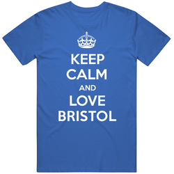 Keep Calm And Love Bristol City Parody Classic Cotton T Shirt