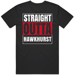 Straight Outta Hawkhurst England City Grunge Parody Classic Cotton T Shirt